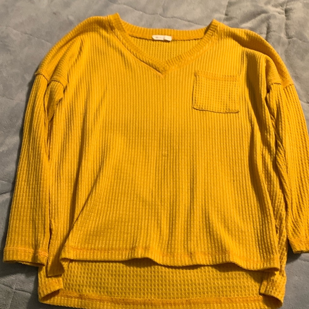 Waffle knit top